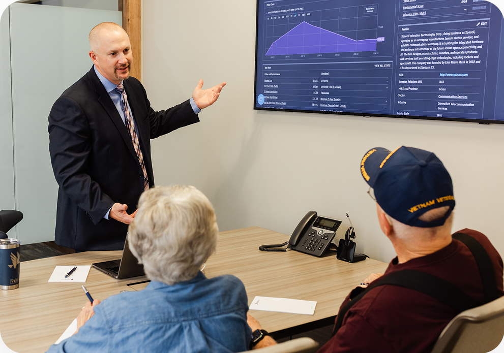 Roy Hucke with clients